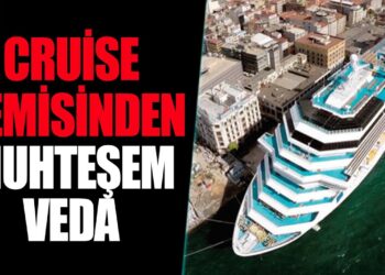 Galataport’tan Ayrılan Cruise Gemisinin muhteşem veda kornası